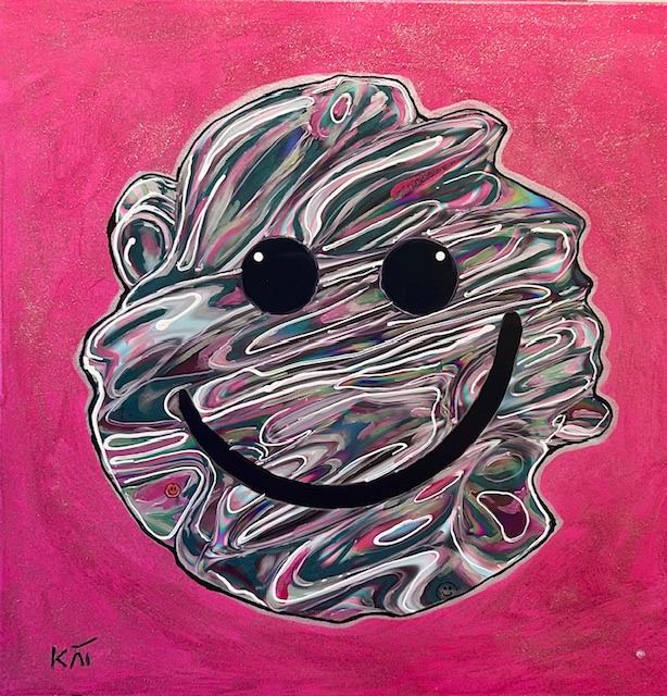 Crazy in pink 80 x 80